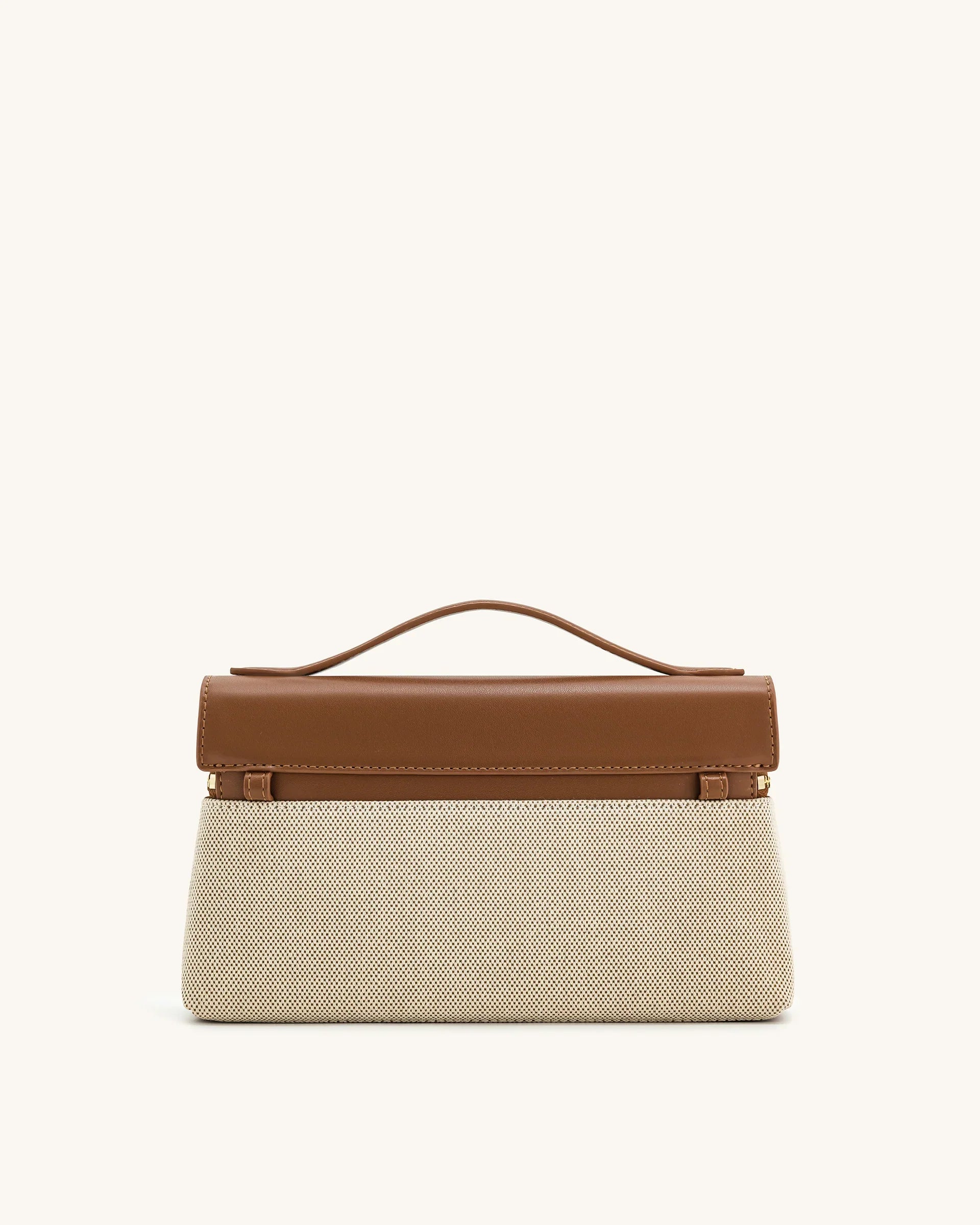 Thea Top Handle Bag - Brown Canvas