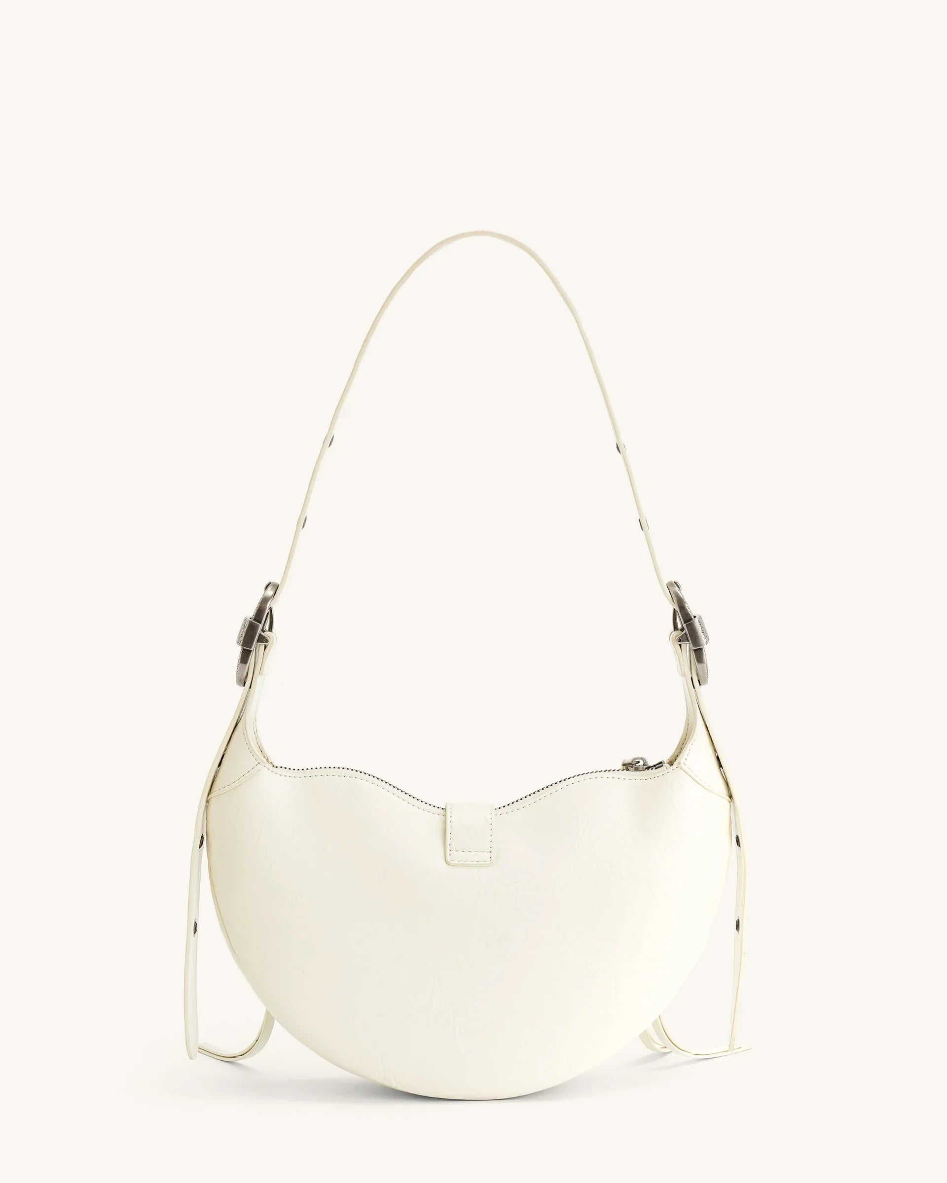 Tessa Crushed Shoulder Bag - White