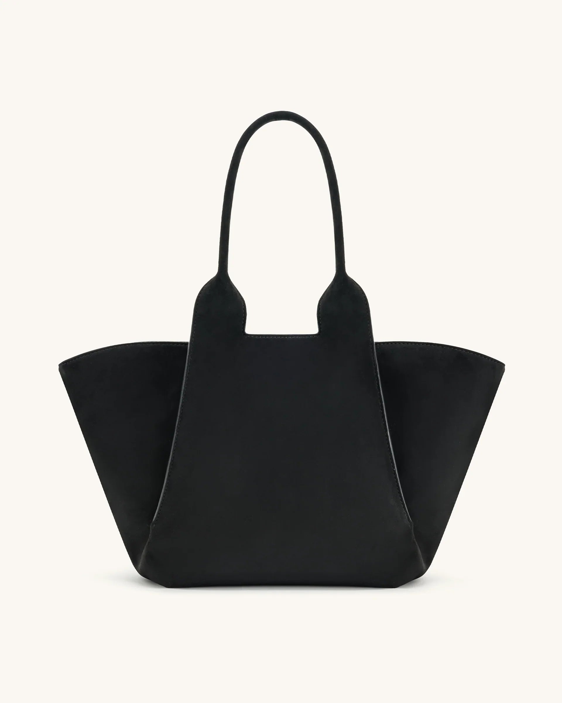 Cara Faux Suede Tote Bag - Black