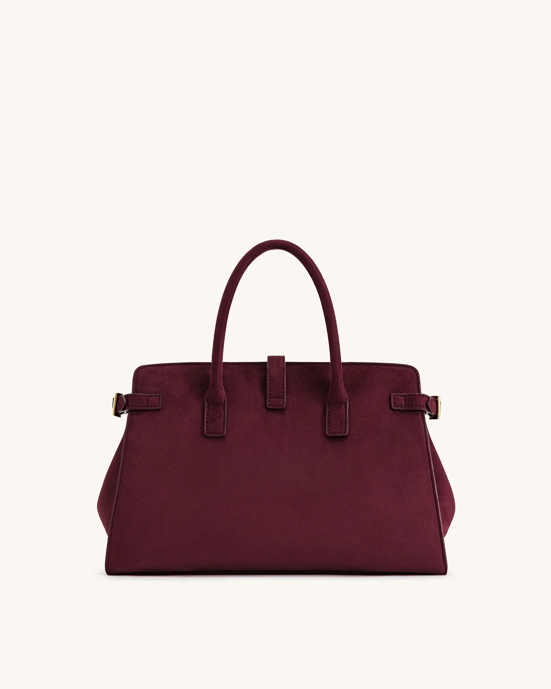 Saige Faux Suede Tote Bag - Burgundy