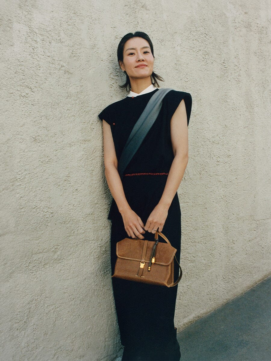 Small Shan Satchel Bag - Sandal