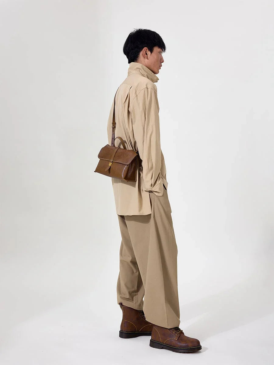 Small Shan Satchel Bag - Sandal