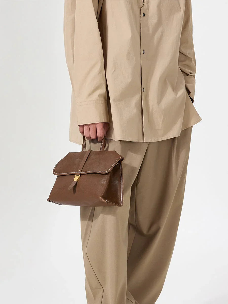 Small Shan Satchel Bag - Sandal