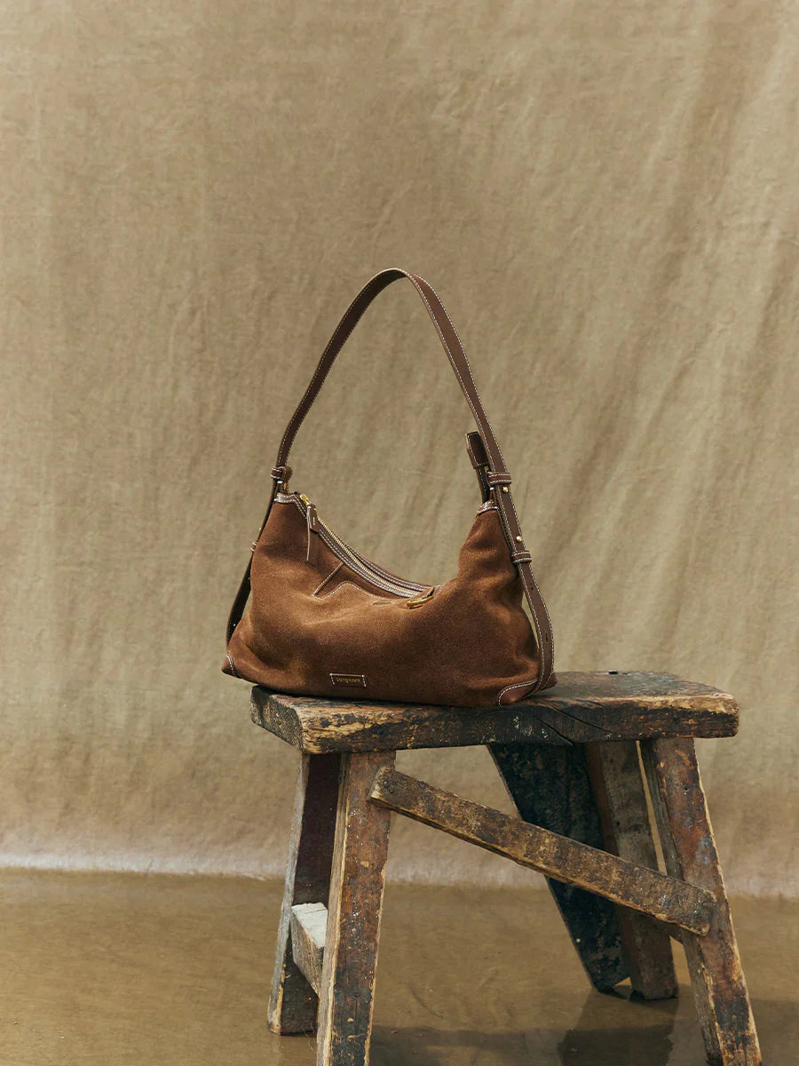 Small Yore Hobo Bag (Minimal Version) - Sandal Suede
