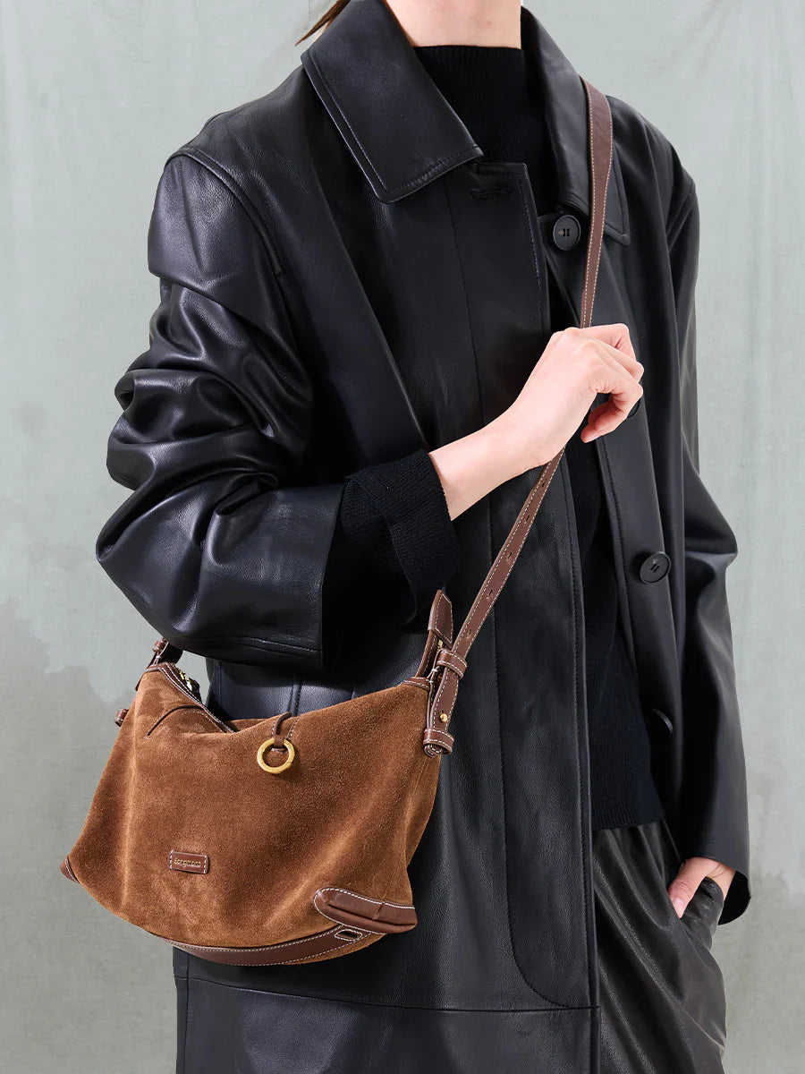 Small Yore Hobo Bag (Minimal Version) - Sandal Suede