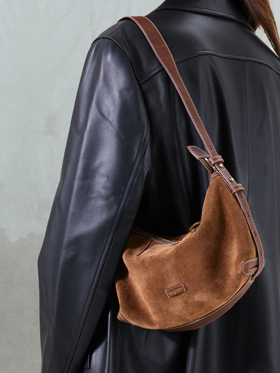 Small Yore Hobo Bag (Minimal Version) - Sandal Suede