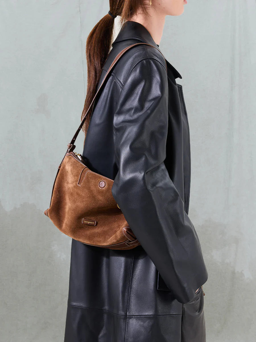 Small Yore Hobo Bag (Minimal Version) - Sandal Suede