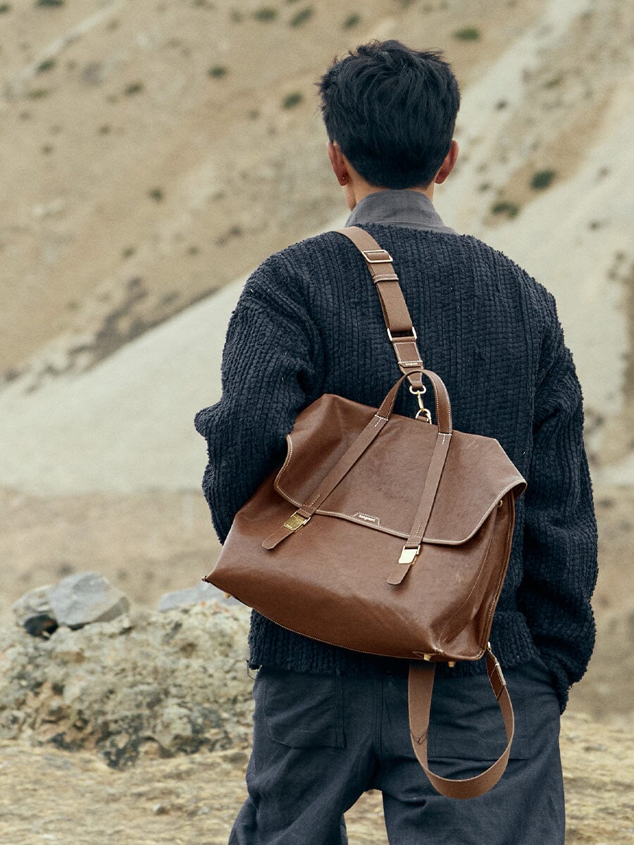 The Large Shan Briefcase - Sandal