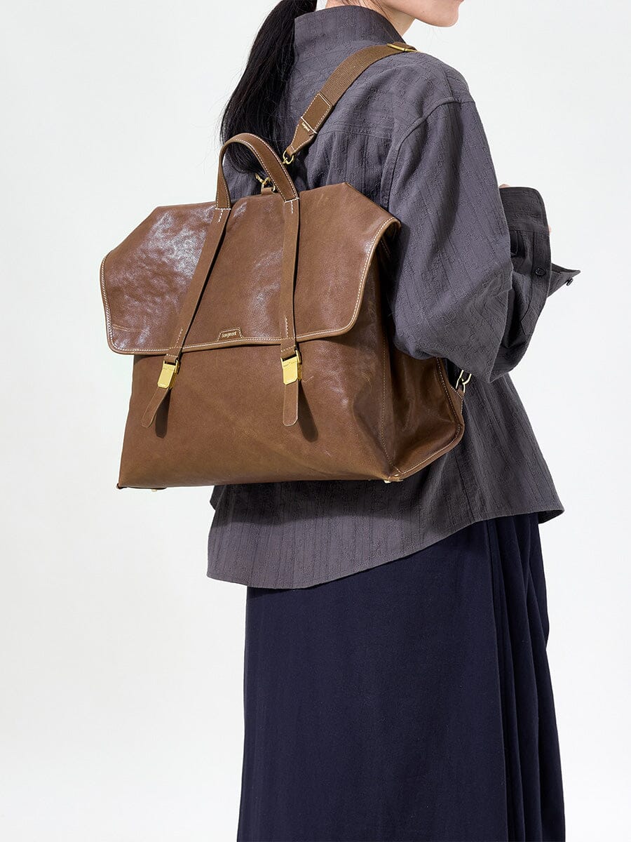 The Large Shan Briefcase - Sandal