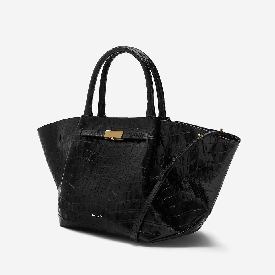 The Midi New York Croc Effect Black
