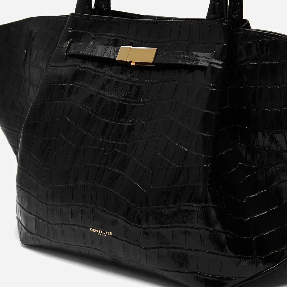 The Midi New York Croc Effect Black