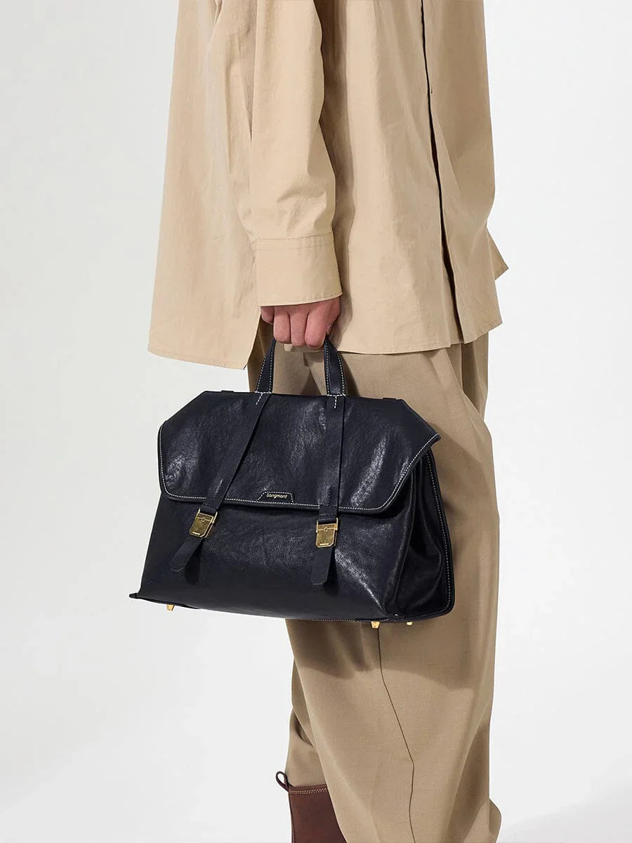 The Small Shan Briefcase - Onyx