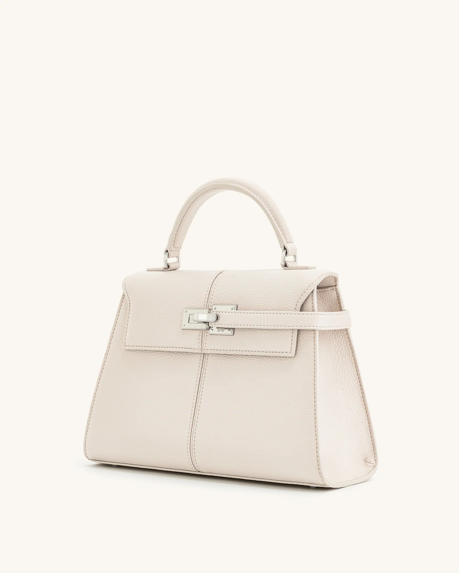 Elise Large Top Handle Bag - White