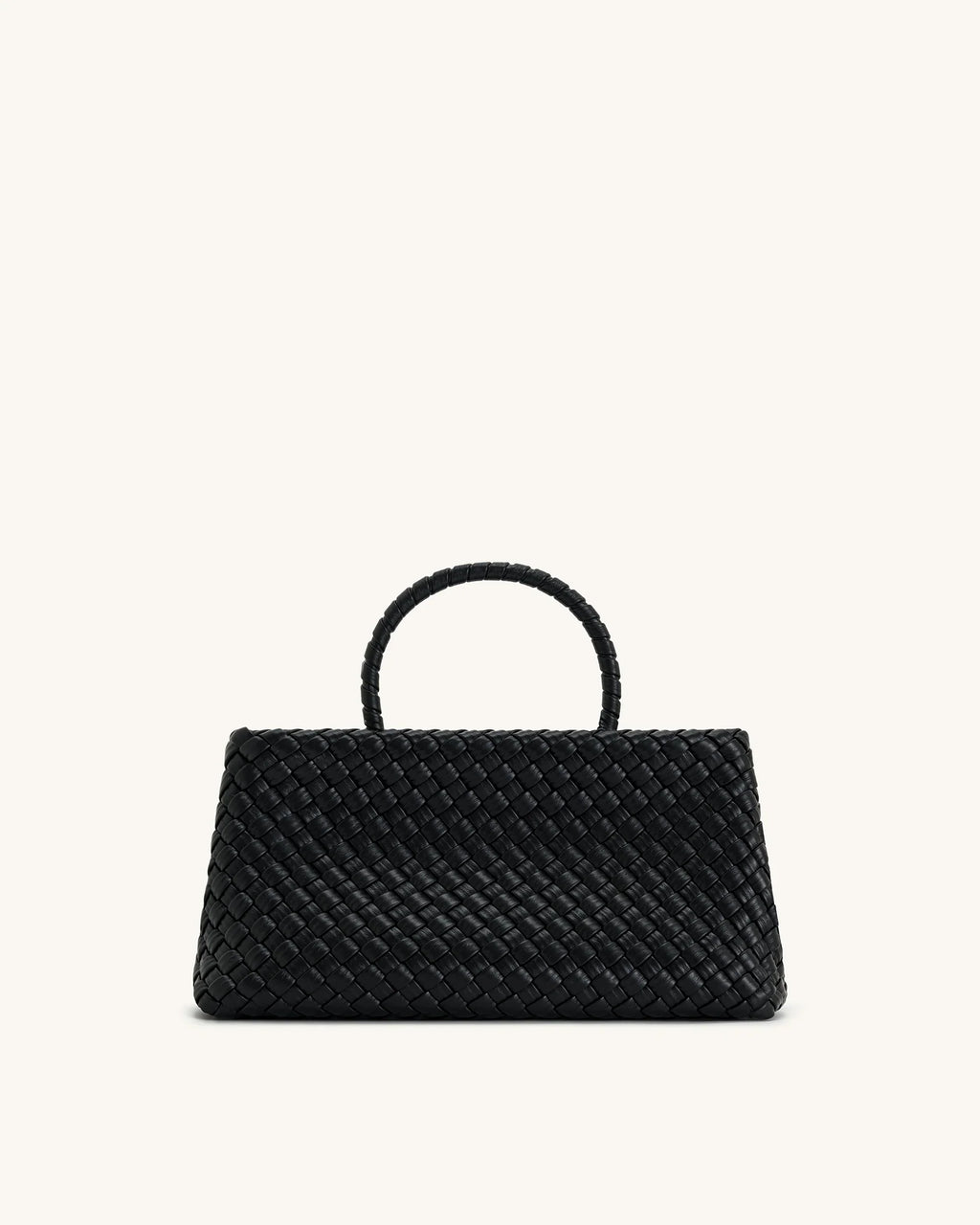 Elora Woven Tote Bag - Black