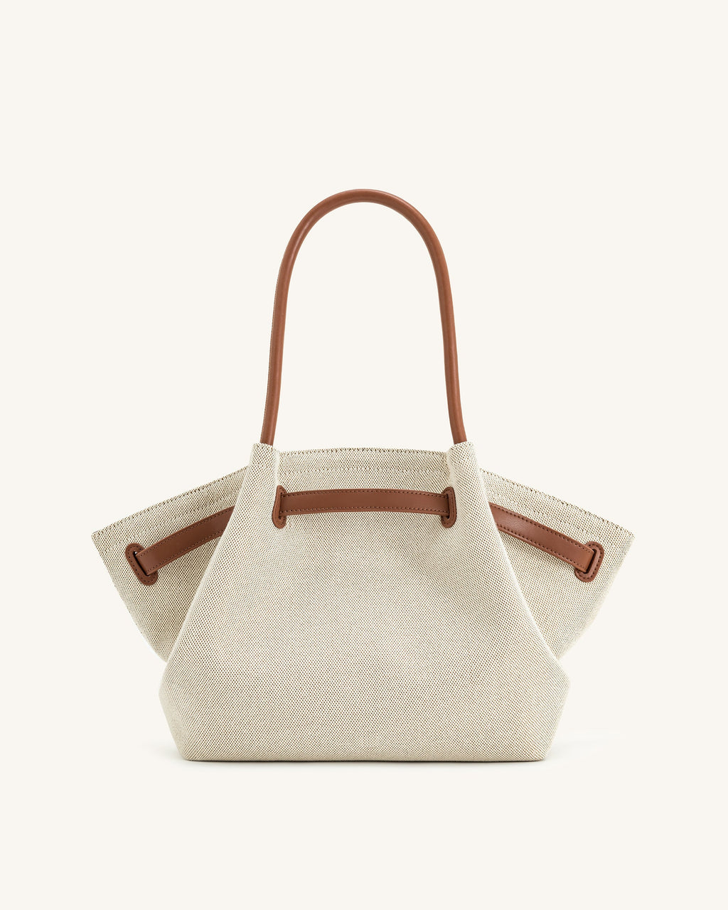 Hana Medium Tote Bag - Brown Canvas