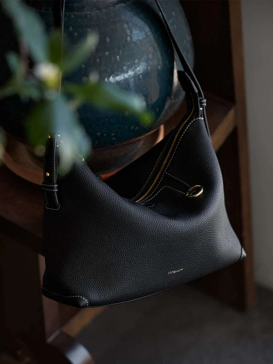 Extra Large Yore Hobo Bag (Minimal Version) - Onyx