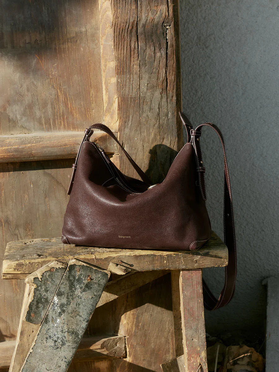 Extra Large Yore Hobo Bag (Minimal Version) - Raisin