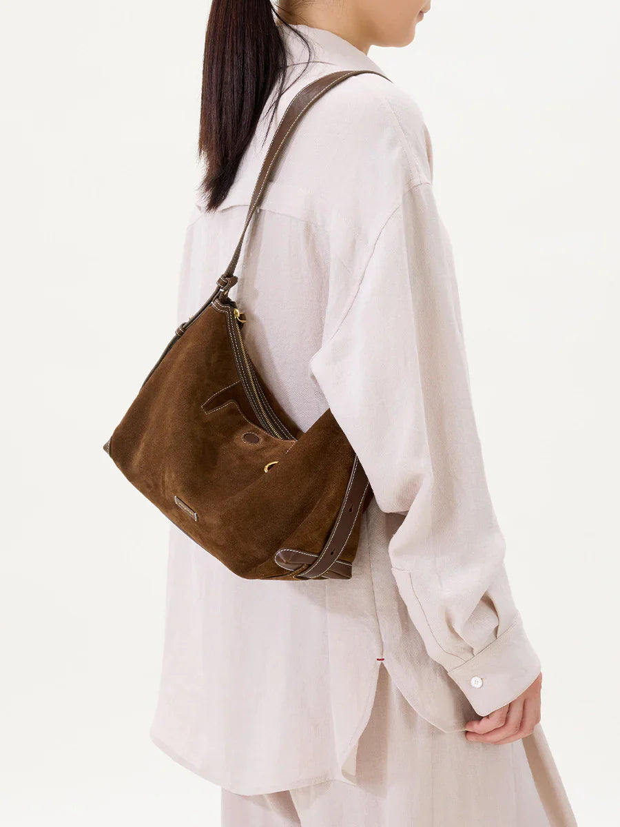 Large Yore Hobo Bag (Minimal Version) - Sandal Suede