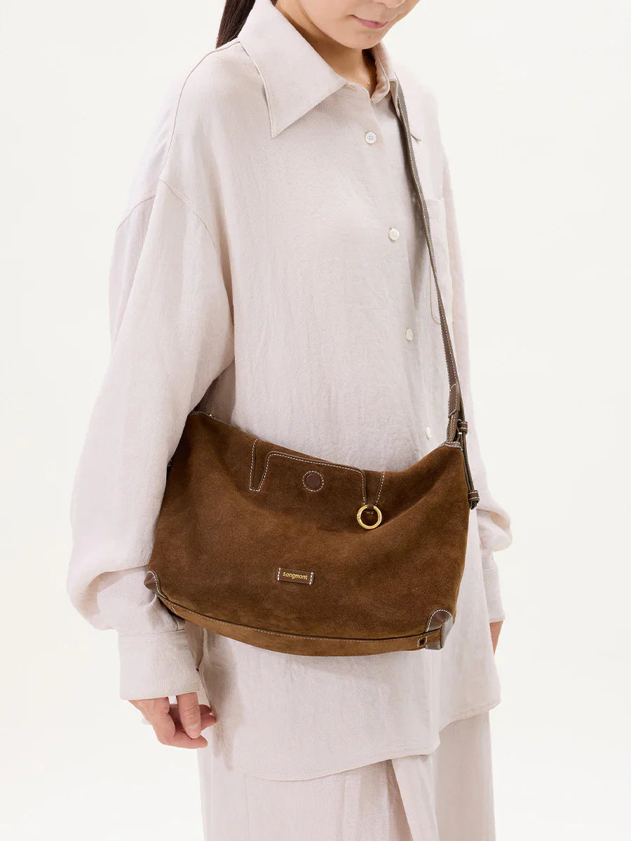 Large Yore Hobo Bag (Minimal Version) - Sandal Suede