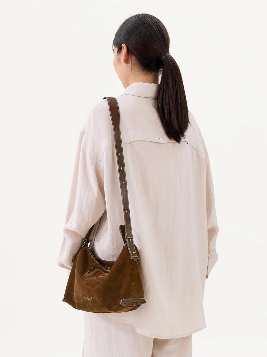 Large Yore Hobo Bag (Minimal Version) - Sandal Suede