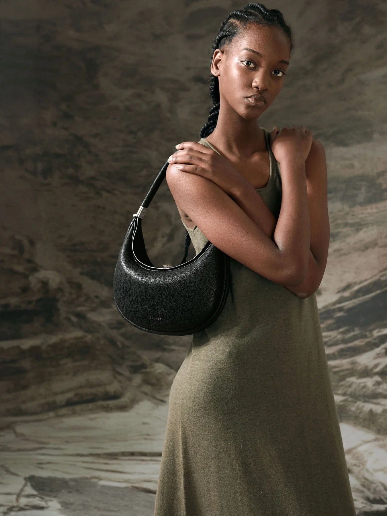 Luna Bag (Silver-tone hardware) - Onyx