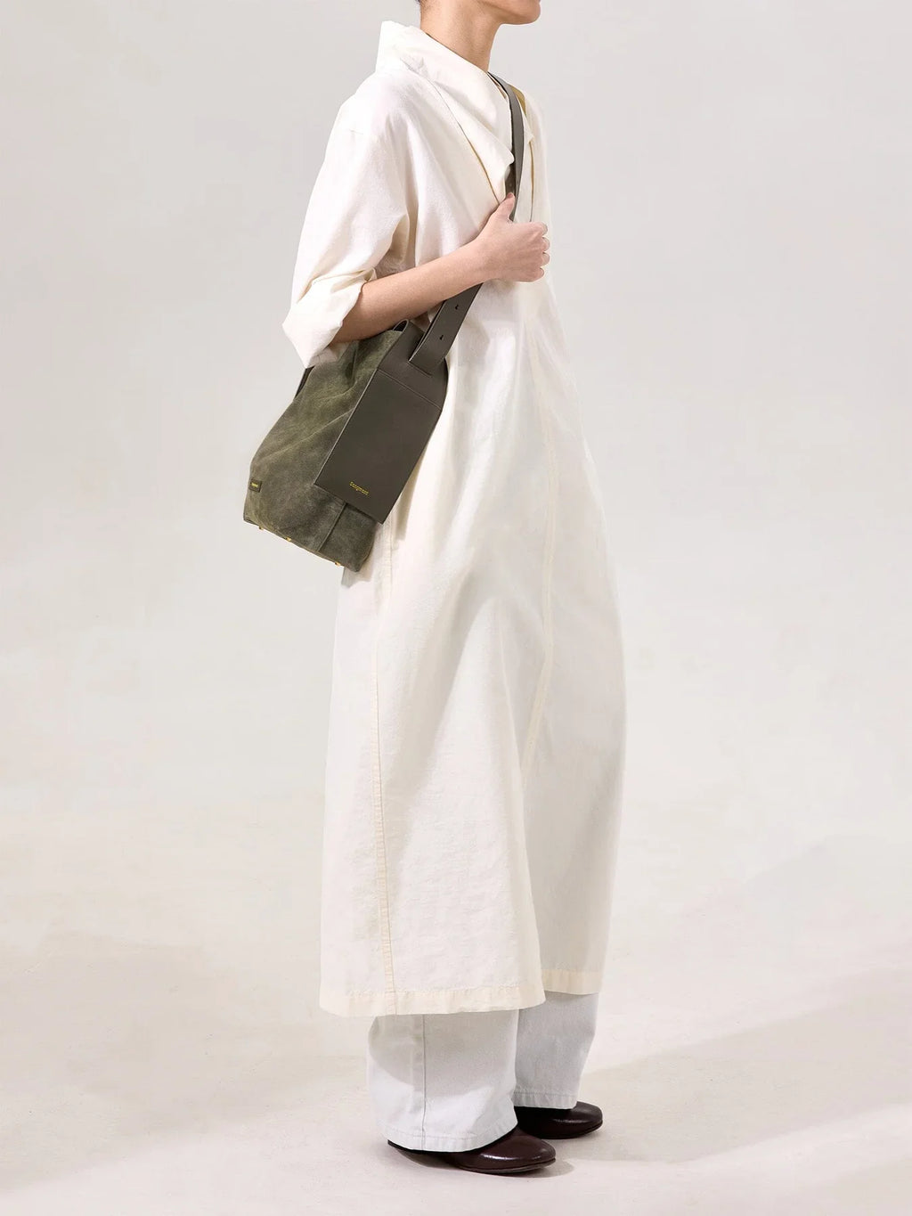 Medium Drippy Tote Bag - Olive
