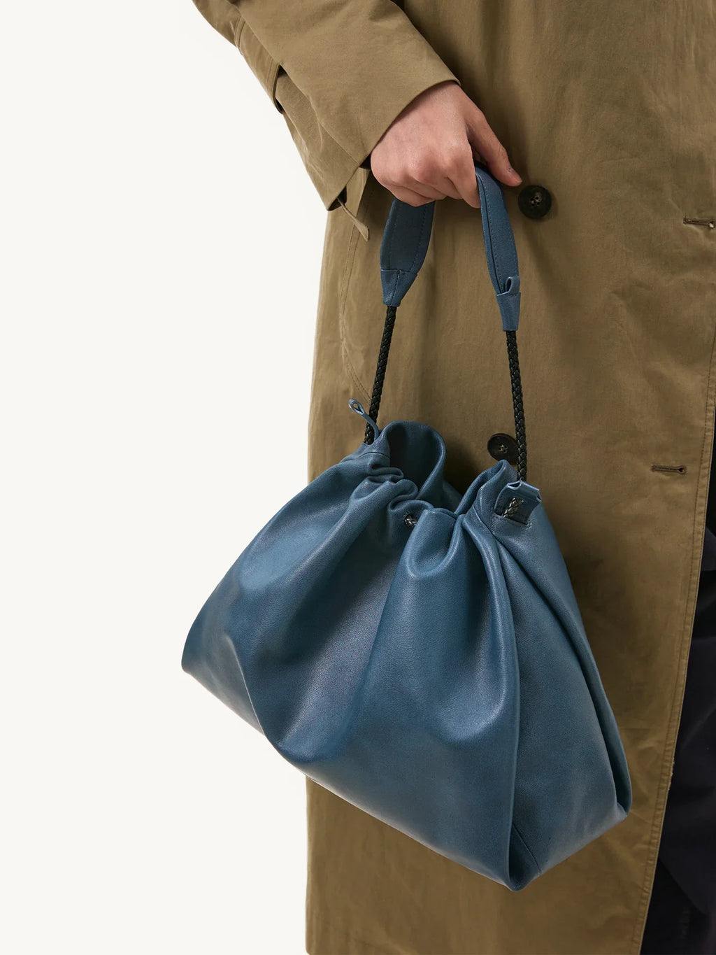Medium Gather Bag Set - Navy (Contrast Tone)