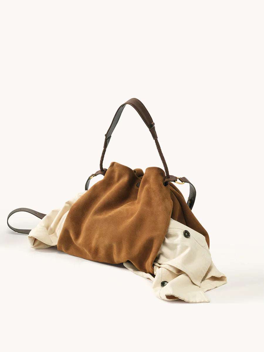 Medium Gather Bag Set - Ochre Suede