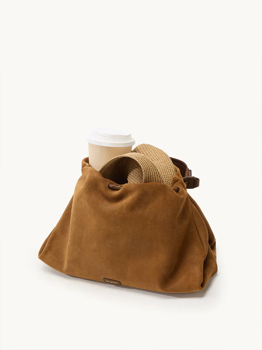 Medium Gather Bag Set - Ochre Suede