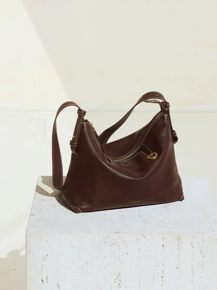 Medium Yore Hobo Bag (Minimal Version) - Raisin