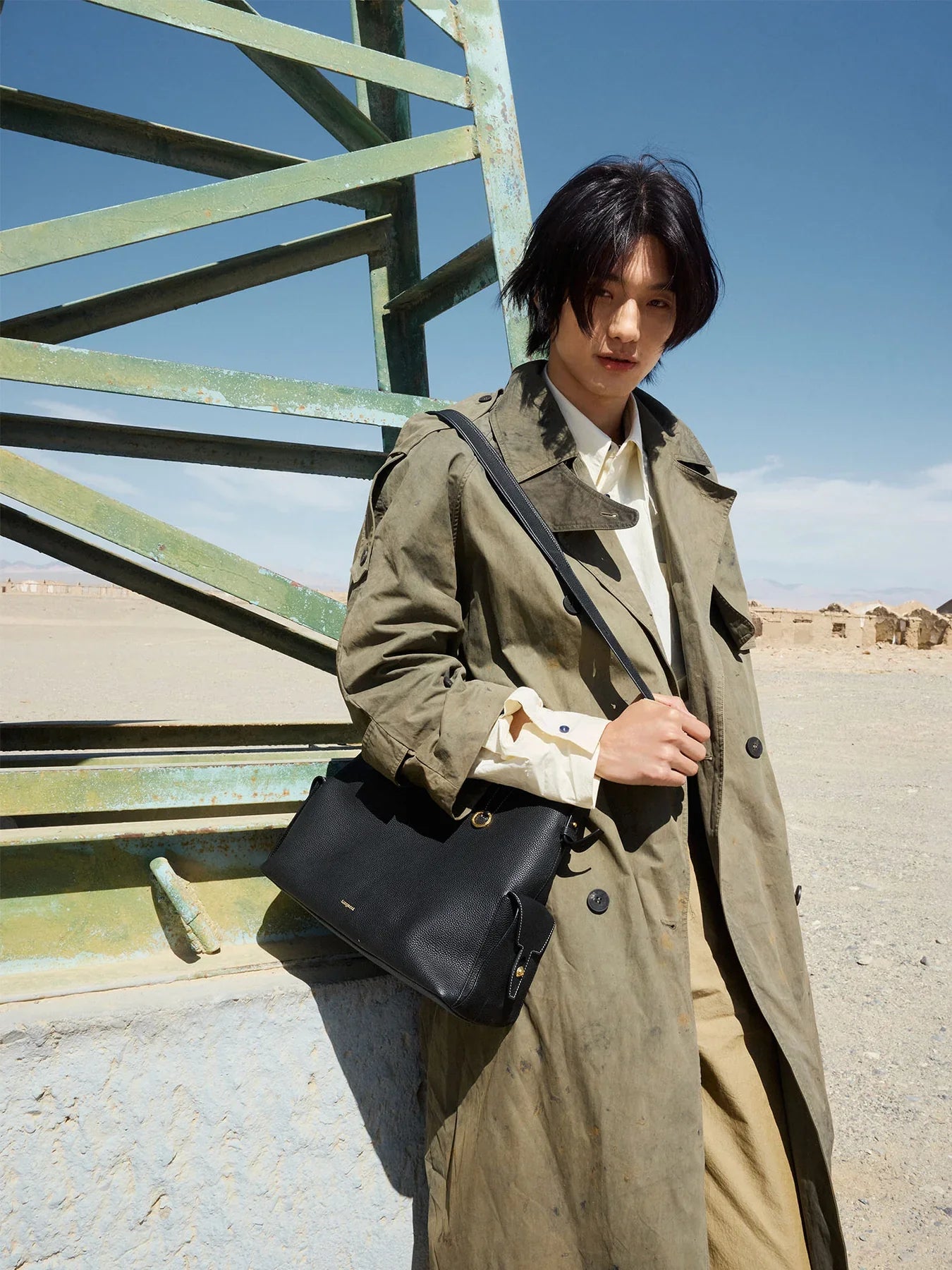 Medium Yore Hobo Bag - Onyx Grain