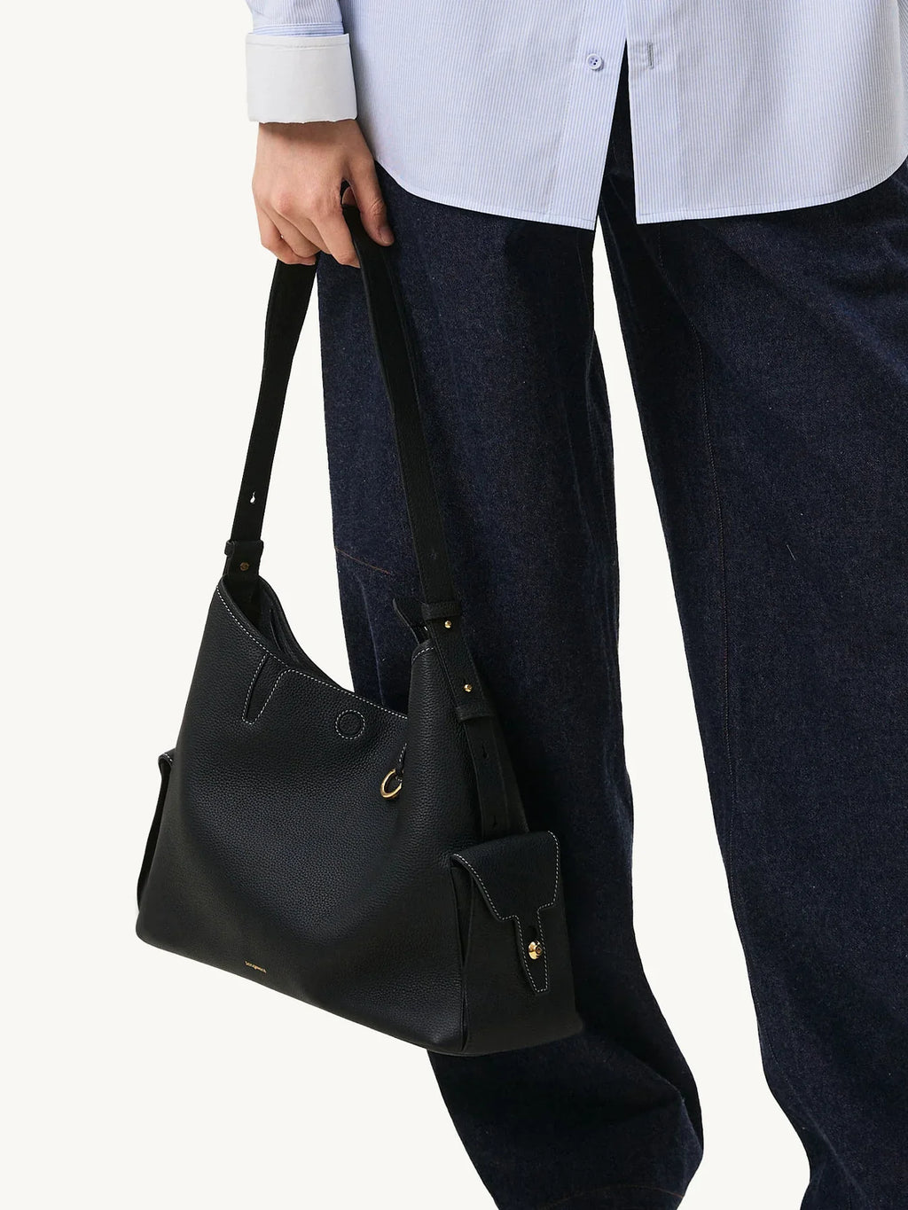 Medium Yore Hobo Bag - Onyx Grain