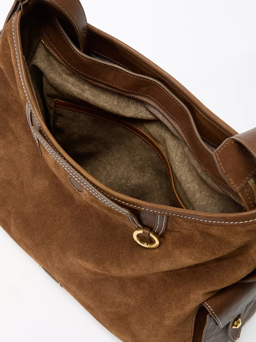 Medium Yore Hobo Bag - Sandal Suede