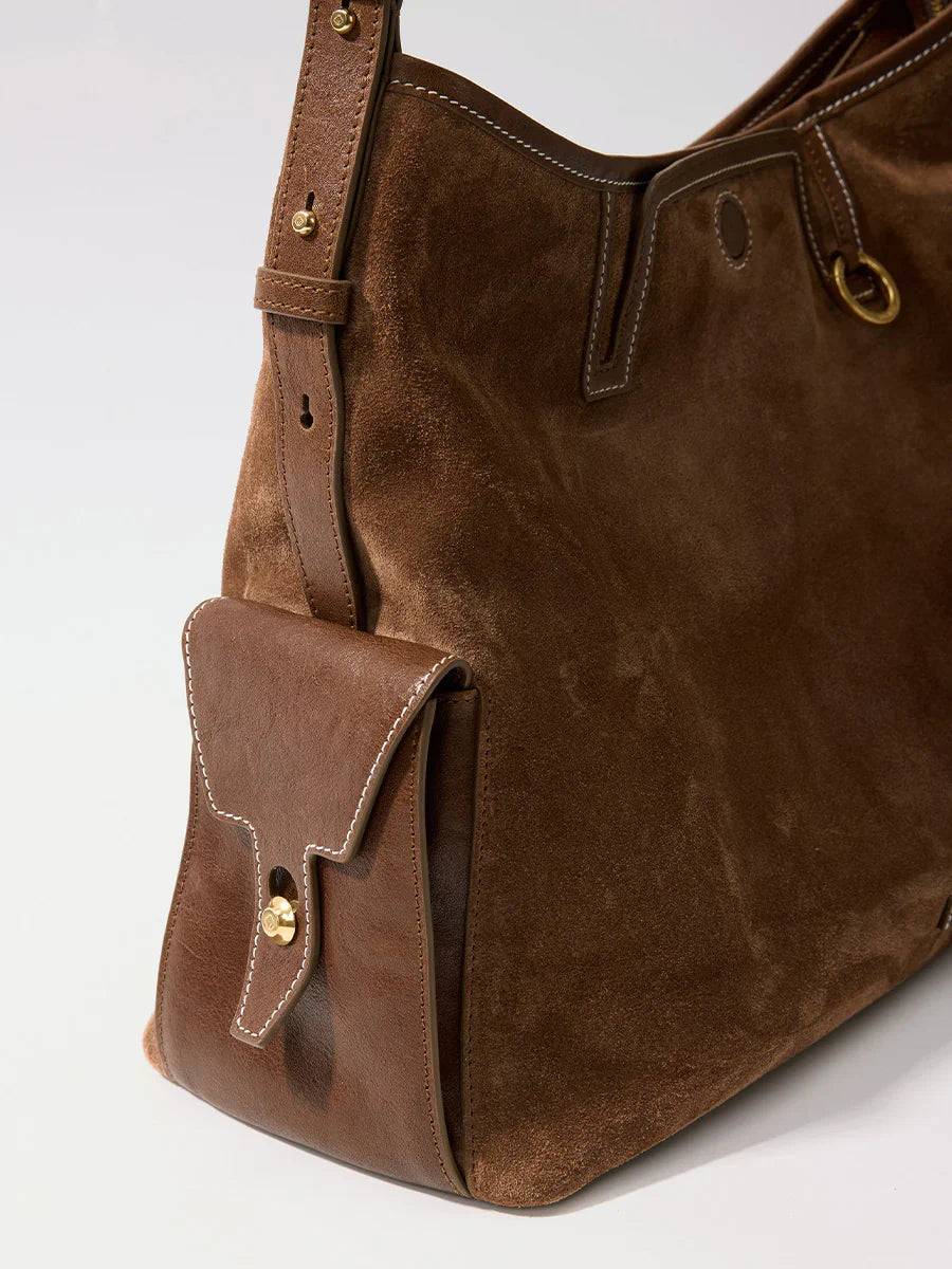 Medium Yore Hobo Bag - Sandal Suede