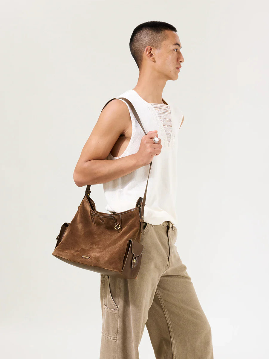 Medium Yore Hobo Bag - Sandal Suede