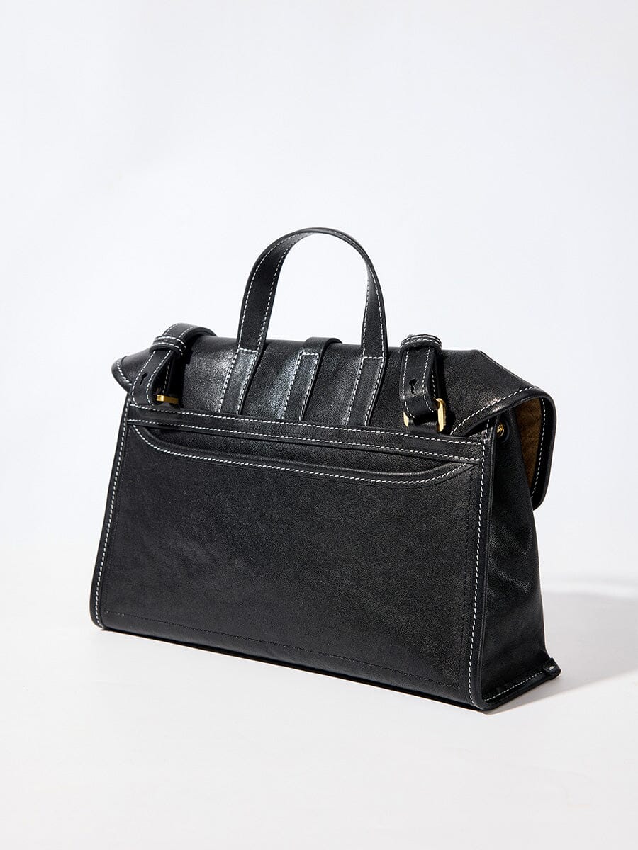 Small Shan Satchel Bag - Onyx