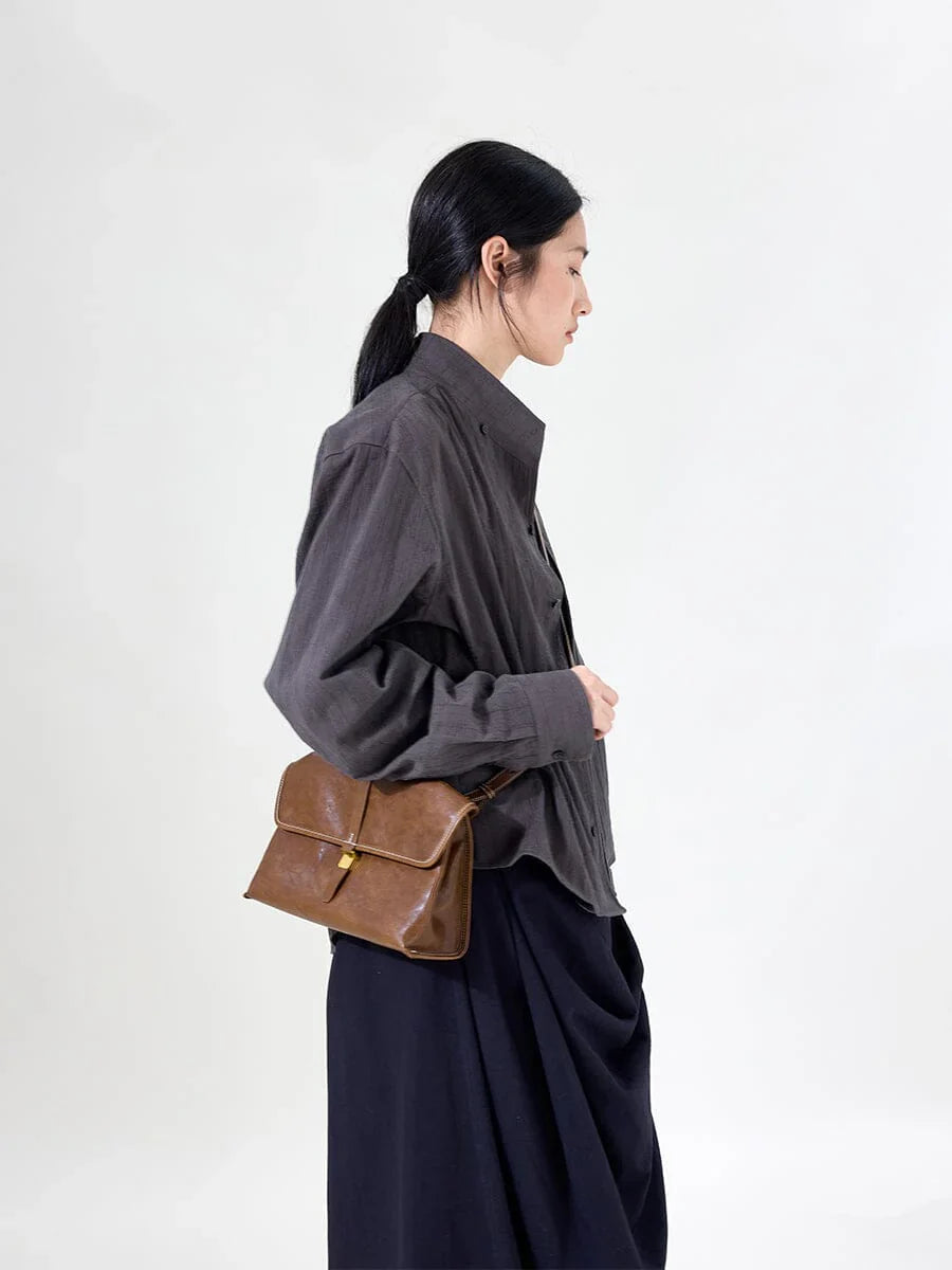 Small Shan Satchel Bag - Sandal