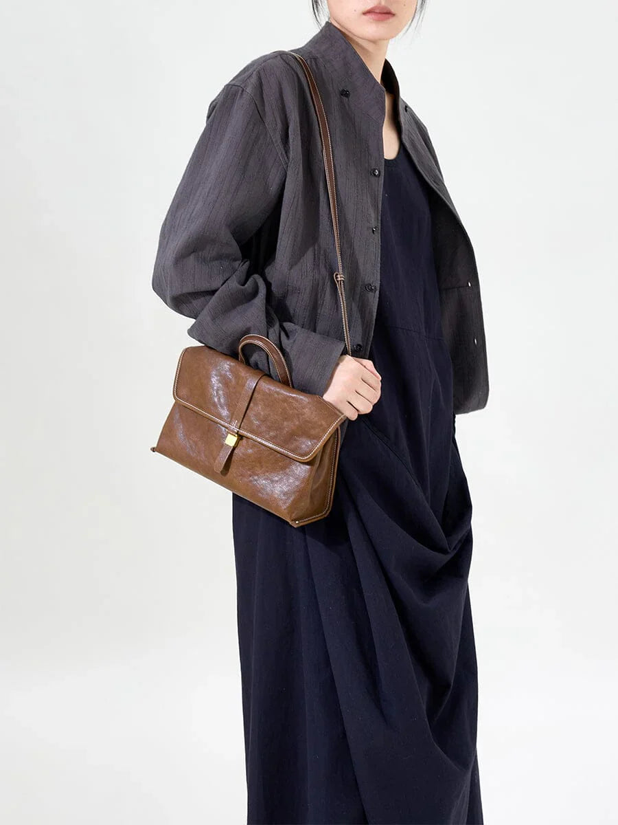 Small Shan Satchel Bag - Sandal