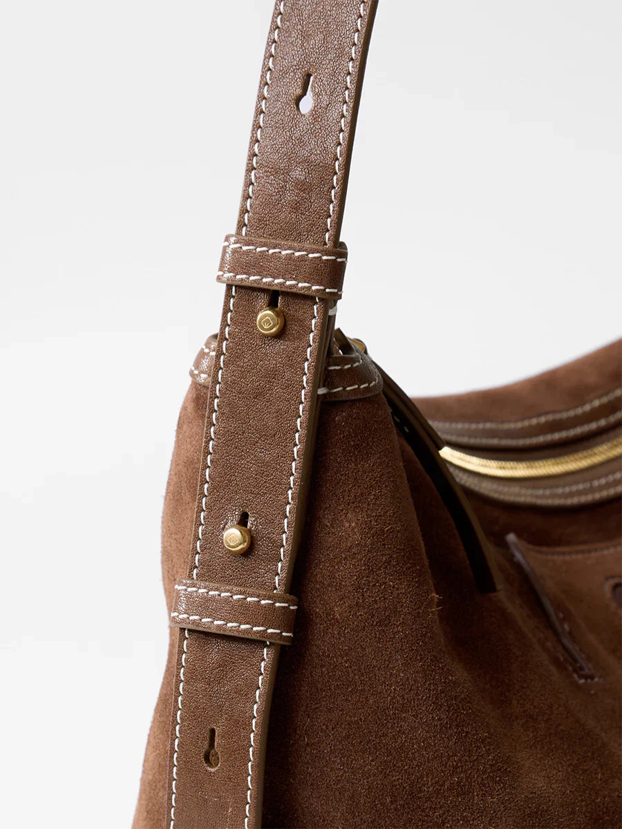 Small Yore Hobo Bag (Minimal Version) - Sandal Suede