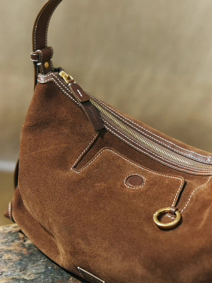 Small Yore Hobo Bag (Minimal Version) - Sandal Suede